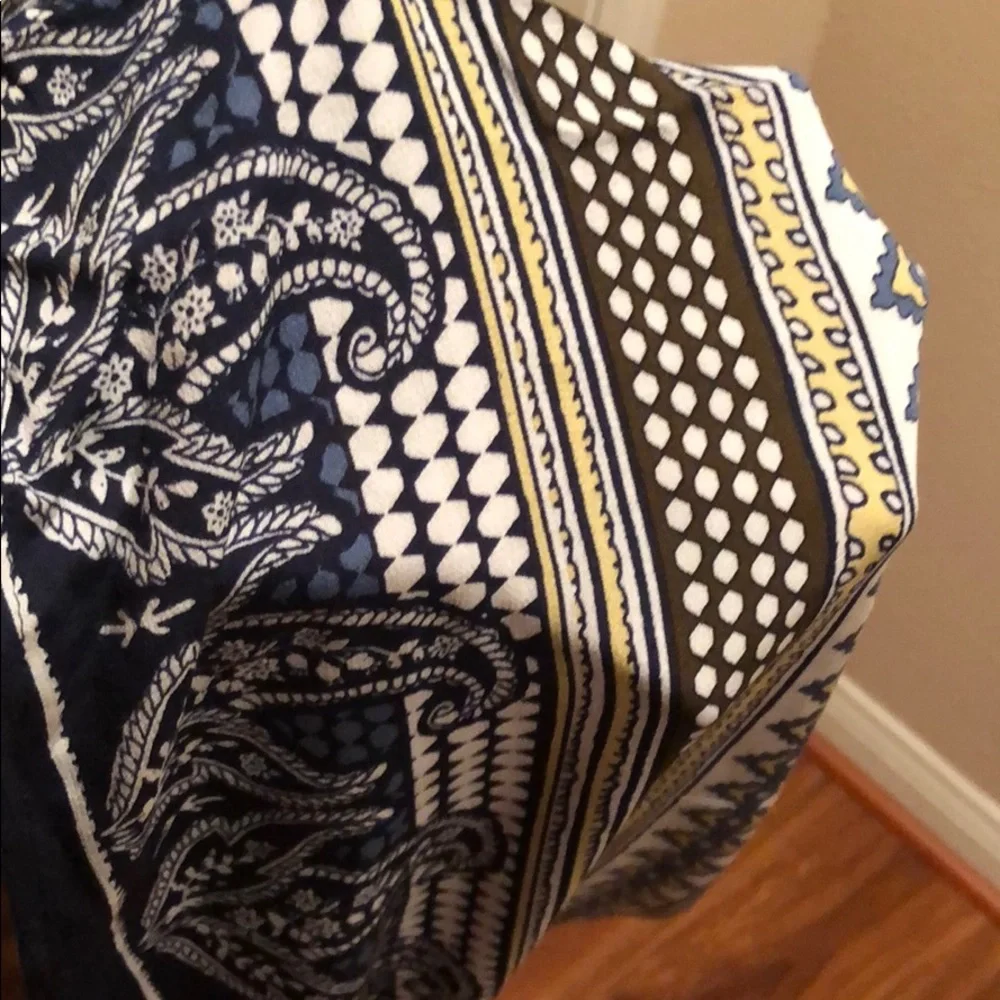 Blue ,cream and brown print maxi Dress - Picture 6 of 8